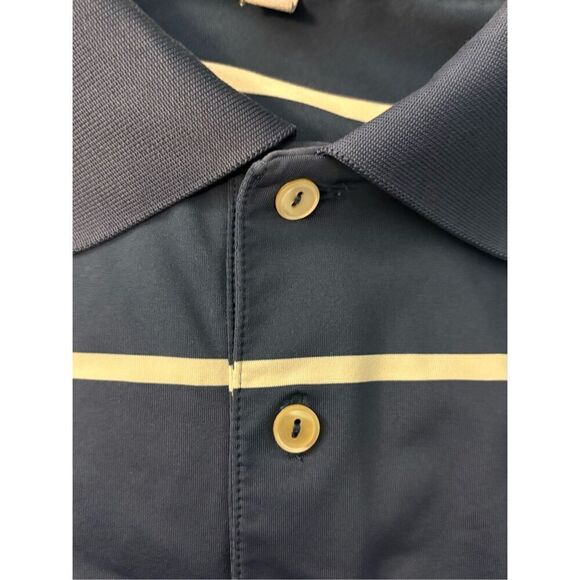 Peter Millar Navy Blue Summer Comfort Striped Golf Polo Shirt. Size Large - Picture 3 of 6